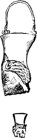 Assyrisches Gefäß mit Handgriff und Trinkbecher
