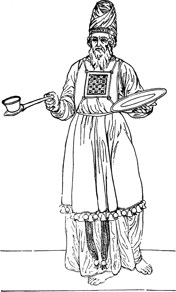 Der Hohepriester in der Amtstracht
