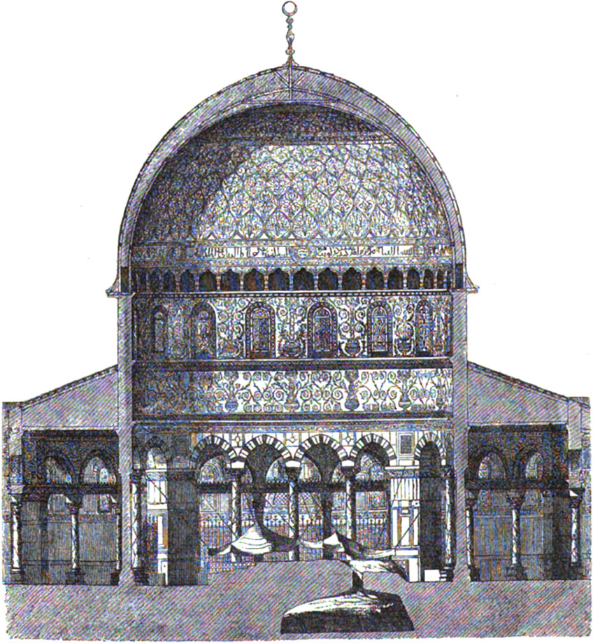 Durchschnitt des „Felsendoms“ Kubbet es Sachra
